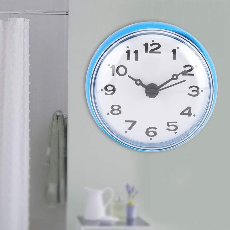Pomya Bathroom Clock, Suction Cup Wall Clock Bath Shower Clock for Kitchen Bathroom (Blue) - Image 2